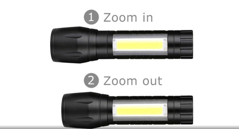 Image of TORCIA RICARICABILE USB TATTICA MILITARE T6 SUPER POTENTE CON ZOOM PORTATILE Led