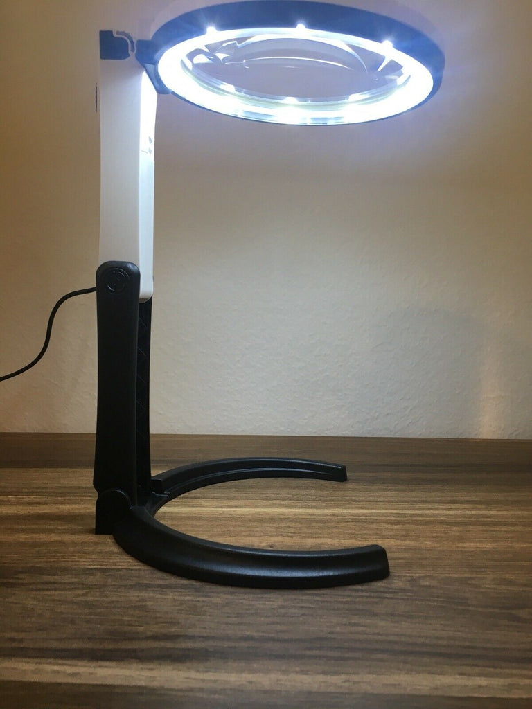 Lampada da tavolo con lente d'ingrandimento 5X, lampada a LED con