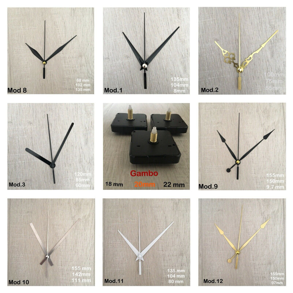 Meccanismo per orologi da parete grandi Silenzioso lancette lunghe