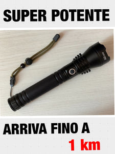 TORCIA RICARICABILE MILITARE TATTICA T6 CON ZOOM Luce  SUPER POTENTE LED