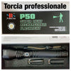 TORCIA RICARICABILE MILITARE TATTICA T6 CON ZOOM Luce  SUPER POTENTE LED